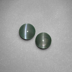 Gemas de chrysoberyl cat's eye verde natural de  ct, transparente, transparente / translúcido