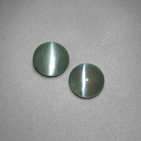 Gemas de chrysoberyl cat's eye verde natural de  ct, transparente, transparente / translúcido