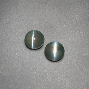 Gemas de chrysoberyl cat's eye verde natural de  ct, transparente, transparente / translúcido