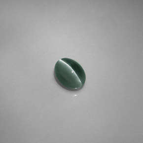 Crisoberilo Ojo de Gato Verde natural de 0.76 ct, Corte Óvalo, Translúcido