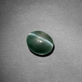 Crisoberilo Ojo de Gato Verde natural de 1.01 ct, Transparente, Transparente / Translúcido