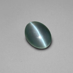 Crisoberilo Ojo de Gato Verde natural de 0.69 ct, Corte Óvalo, Opaco