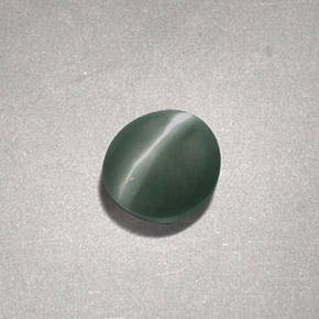 Chrysoberyl cat's eye verde natural de 0,73 ct, corte óvalo, opaco