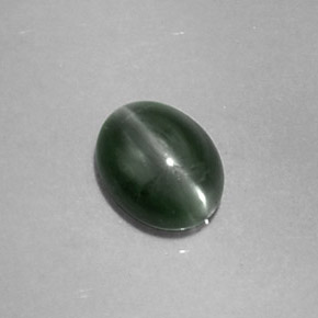 Crisoberilo ojo de gato verde natural de 0,80 ct, transparente, transparente / translúcido