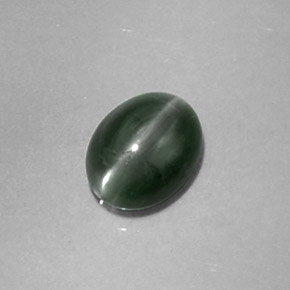 Crisoberilo ojo de gato verde natural de 0,80 ct, transparente, transparente / translúcido