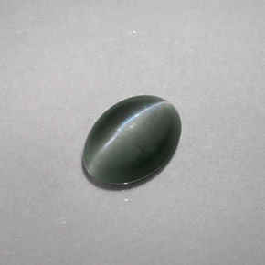 Chrysoberyl cat's eye verde natural de 0,75 ct, transparente, transparente / translúcido