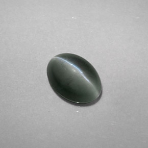 Chrysoberyl cat's eye verde natural de 0,75 ct, transparente, transparente / translúcido
