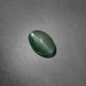 Crisoberilo Ojo de Gato Verde natural de 0.85 ct, Corte Óvalo, Translúcido