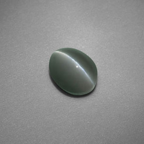 Crisoberilo Ojo de Gato Verde natural de 0.70 ct, Corte Óvalo, Translúcido