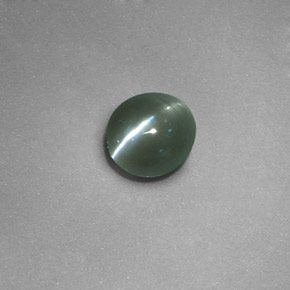 Chrysoberyl cat's eye verde natural de 0,71 ct, corte óvalo, translúcido