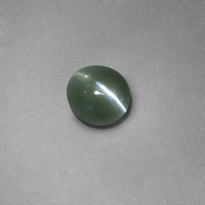 Chrysoberyl cat's eye verde natural de 0,71 ct, corte óvalo, translúcido