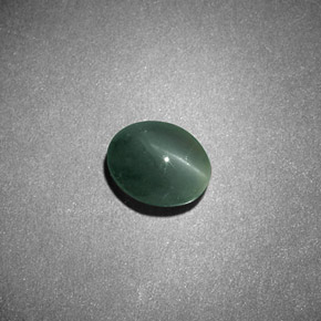 Chrysoberyl cat's eye verde natural de 0,68 ct, corte óvalo, opaco
