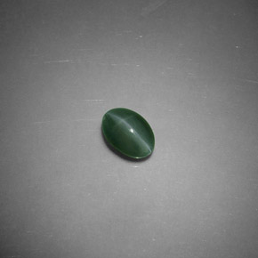 Chrysoberyl cat's eye verde natural de 0,47 ct, corte óvalo, translúcido