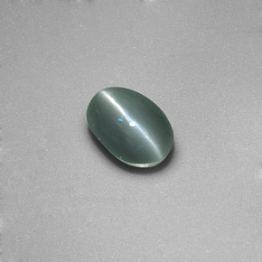 Chrysoberyl cat's eye verde natural de 0,86 ct, transparente, transparente / translúcido