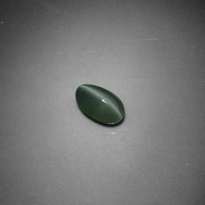 Crisoberilo Ojo de Gato Verde natural de 1.05 ct, Corte Óvalo, Opaco