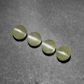 Gemas de chrysoberyl cat's eye verde natural de  ct, transparente, transparente / translúcido
