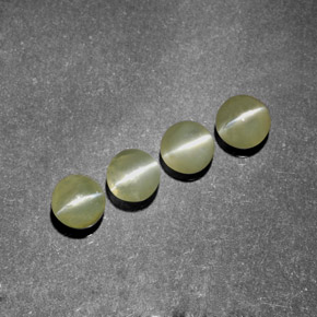 Gemas de chrysoberyl cat's eye verde natural de  ct, transparente, transparente / translúcido