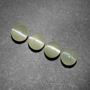 Gemas de chrysoberyl cat's eye verde natural de  ct, transparente, transparente / translúcido