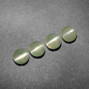 Gemas de chrysoberyl cat's eye verde natural de  ct, transparente, transparente / translúcido