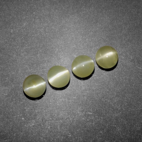 Gemas de chrysoberyl cat's eye verde natural de  ct, transparente, transparente / translúcido
