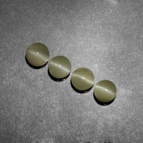 Gemas de Crisoberilo Ojo de Gato Verde dorado natural de  ct, Transparente, Transparente / Translúcido