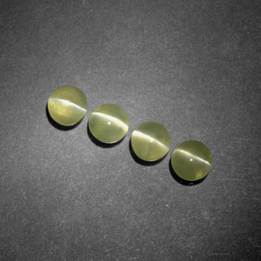 Gemas de chrysoberyl cat's eye verde natural de  ct, transparente, transparente / translúcido