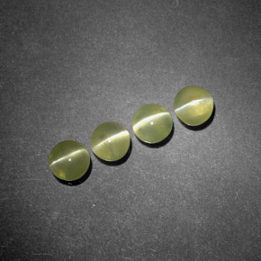 Gemas de chrysoberyl cat's eye verde natural de  ct, transparente, transparente / translúcido