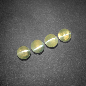 Gemas de chrysoberyl cat's eye verde natural de  ct, transparente, transparente / translúcido