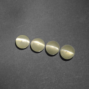 Gemas de chrysoberyl cat's eye verde natural de  ct, transparente, transparente / translúcido
