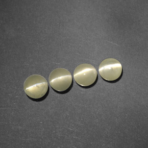 Gemas de chrysoberyl cat's eye verde natural de  ct, transparente, transparente / translúcido