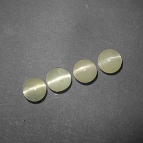 Gemas de chrysoberyl cat's eye verde natural de  ct, transparente, transparente / translúcido