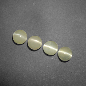 Gemas de chrysoberyl cat's eye verde natural de  ct, transparente, transparente / translúcido