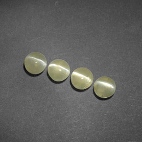 Gemas de chrysoberyl cat's eye verde natural de  ct, transparente, transparente / translúcido