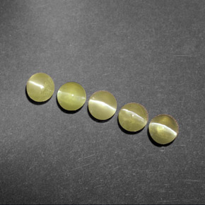 Gemas de chrysoberyl cat's eye verde natural de  ct, transparente, transparente / translúcido