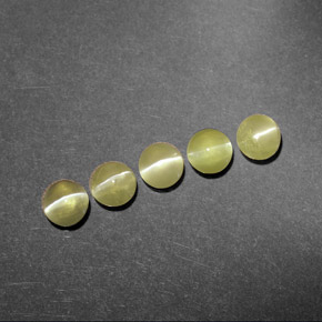Gemas de chrysoberyl cat's eye verde natural de  ct, transparente, transparente / translúcido