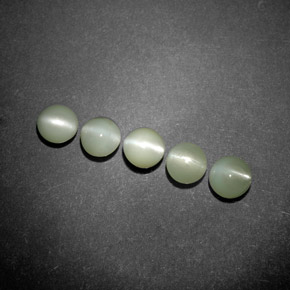 Gemas de chrysoberyl cat's eye verde natural de  ct, transparente, transparente / translúcido