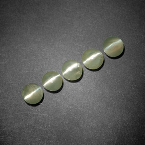 Gemas de Crisoberilo Ojo de Gato Verde dorado natural de  ct, Transparente, Transparente / Translúcido