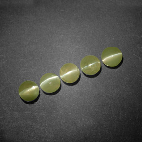 Gemas de chrysoberyl cat's eye verde natural de  ct, transparente, transparente / translúcido