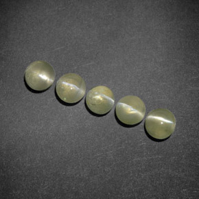 Gemas de chrysoberyl cat's eye verde natural de 2,24 ct, transparente, transparente / translúcido
