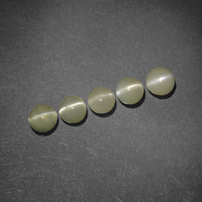 Gemas de chrysoberyl cat's eye verde natural de  ct, transparente, transparente / translúcido