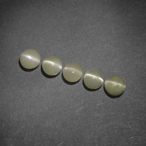 Gemas de chrysoberyl cat's eye verde natural de  ct, transparente, transparente / translúcido