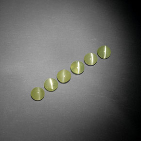 Gemas de Crisoberilo Ojo de Gato Verde amarillento natural de  ct, Transparente, Transparente / Translúcido