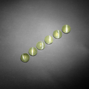 Gemas de Crisoberilo Ojo de Gato Verde amarillento natural de  ct, Transparente, Transparente / Translúcido