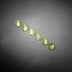 Gemas de Crisoberilo Ojo de Gato Verde amarillento natural de  ct, Transparente, Transparente / Translúcido