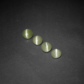 Gemas de chrysoberyl cat's eye verde natural de  ct, transparente, transparente / translúcido