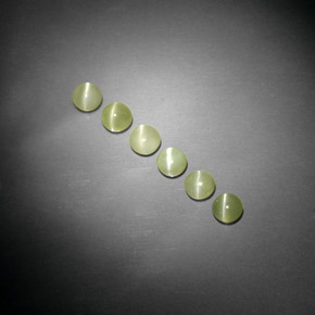 Gemas de chrysoberyl cat's eye verde natural de  ct, transparente, transparente / translúcido
