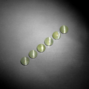 Gemas de Crisoberilo Ojo de Gato Verde amarillento natural de  ct, Transparente, Transparente / Translúcido