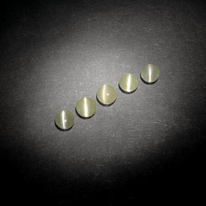 Gemas de Crisoberilo Ojo de Gato Verde amarillento natural de  ct, Transparente, Transparente / Translúcido