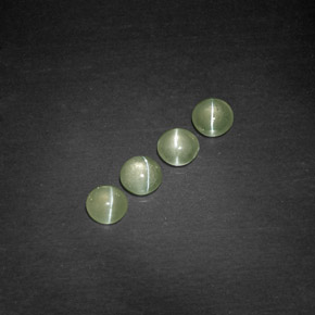 Gemas de chrysoberyl cat's eye verde natural de  ct, transparente, transparente / translúcido