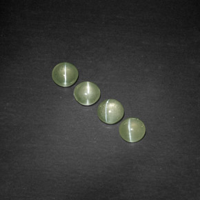 Gemas de chrysoberyl cat's eye verde natural de  ct, transparente, transparente / translúcido